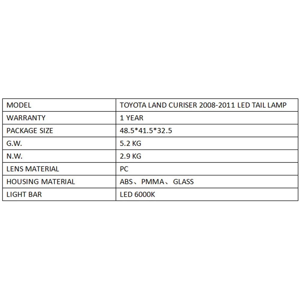 Llight для Toyota Land Cruiser 2008 2009 2010 2011 LED задний фонарь в сборе стоп сигнальная лампа