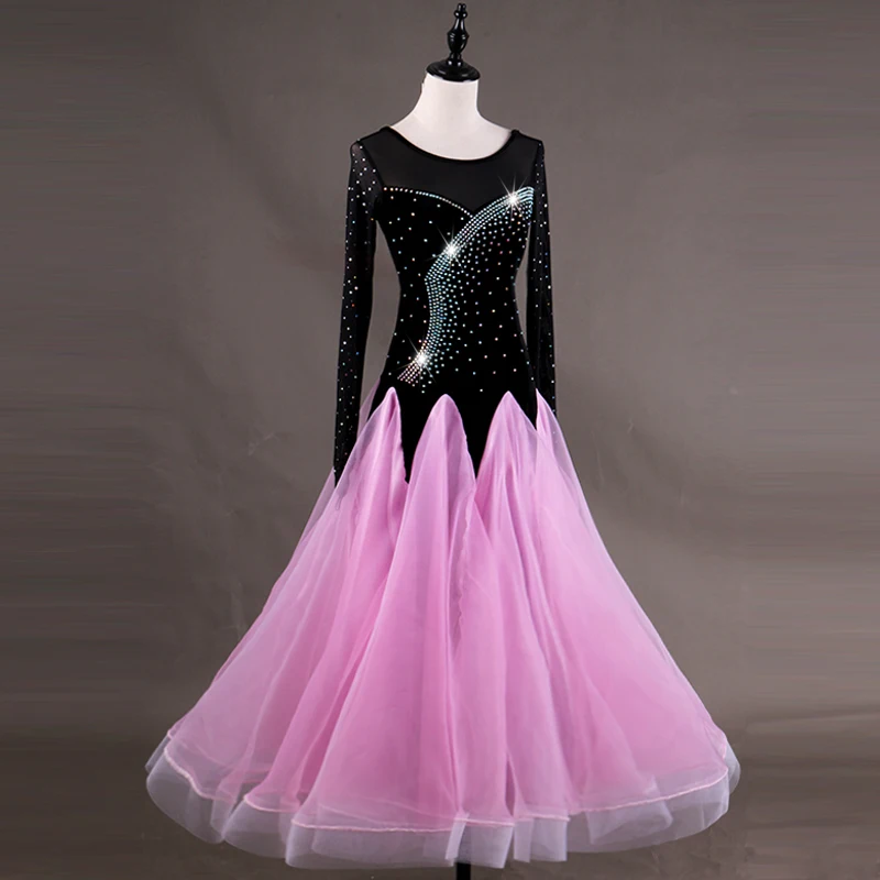 sequins ballroom dance dresses standard ballroom dancing clothes Competition standard dance dress waltz foxtrot dress children