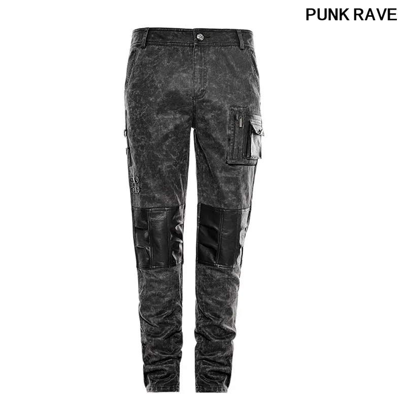 Gothic Rock Mens military uniform PU 