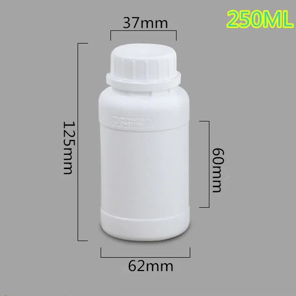 250ML Плотные пластиковые фторированные бутылки Химические органические растворители Контейнер 50 мл, 100 мл, 200 мл, 250 мл, 500 мл, 1000 мл - Цвет: 250ML