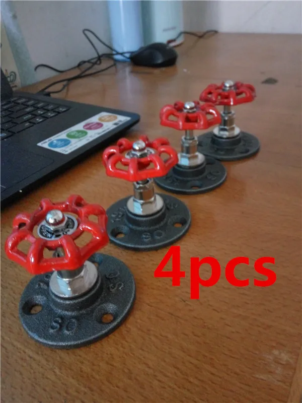 

4PCS Base Diameter:6.5cm American Cabinet Handle Iron Retro Old Industrial Style Flange Base Furniture Hook Hangers