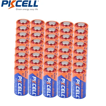 

PKCELL 40pcs 6V 4A76 L1325 A544 4LR44 Alkaline Primary Battery for Dog-collar,Beauty pencil, Alarm