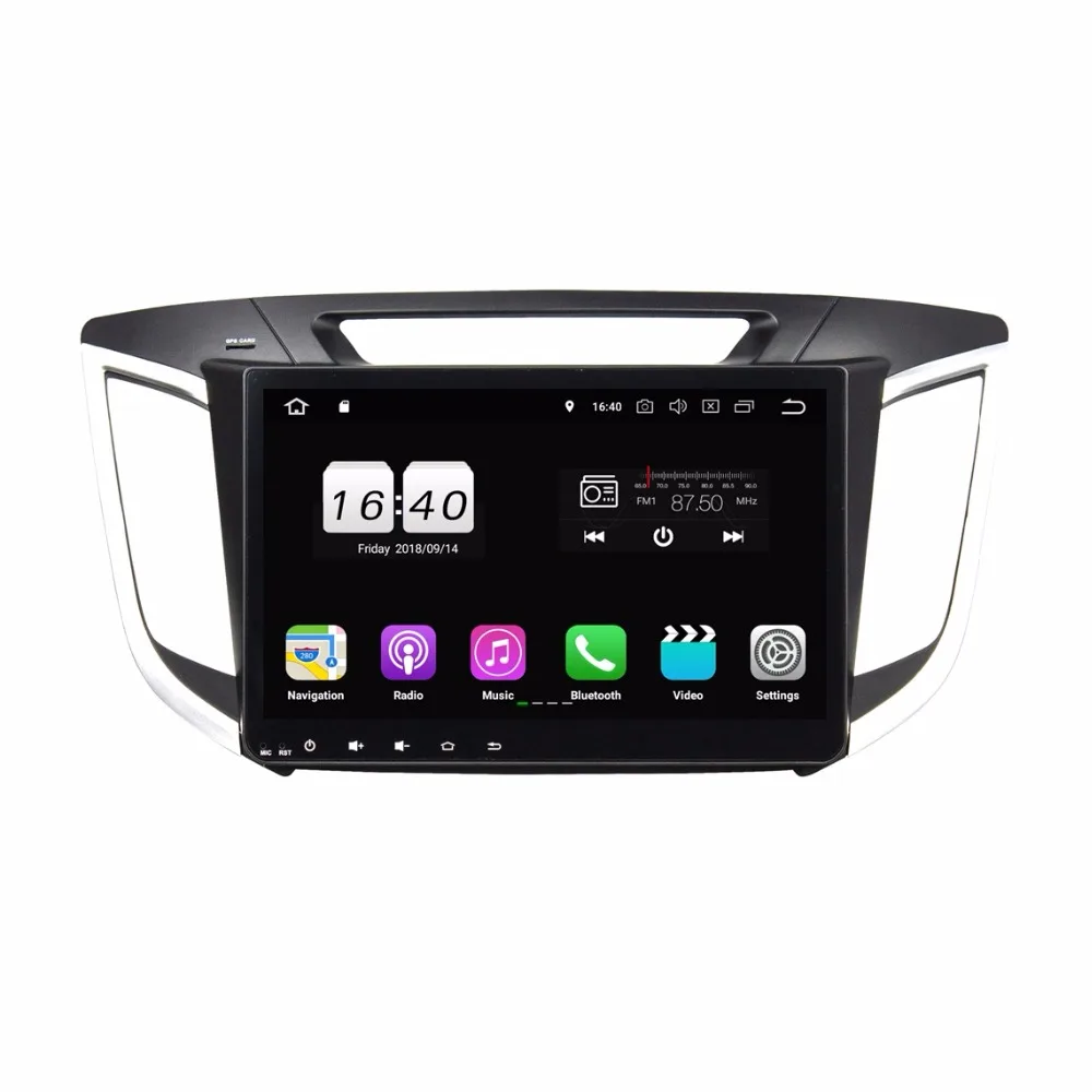 Cheap 1024*600 Android 8.1 Quad Core 2 din 10.1" Car Radio GPS Multimedia Player Head Unit for Hyundai IX25 Creta 2014 2015 2016 2017 1