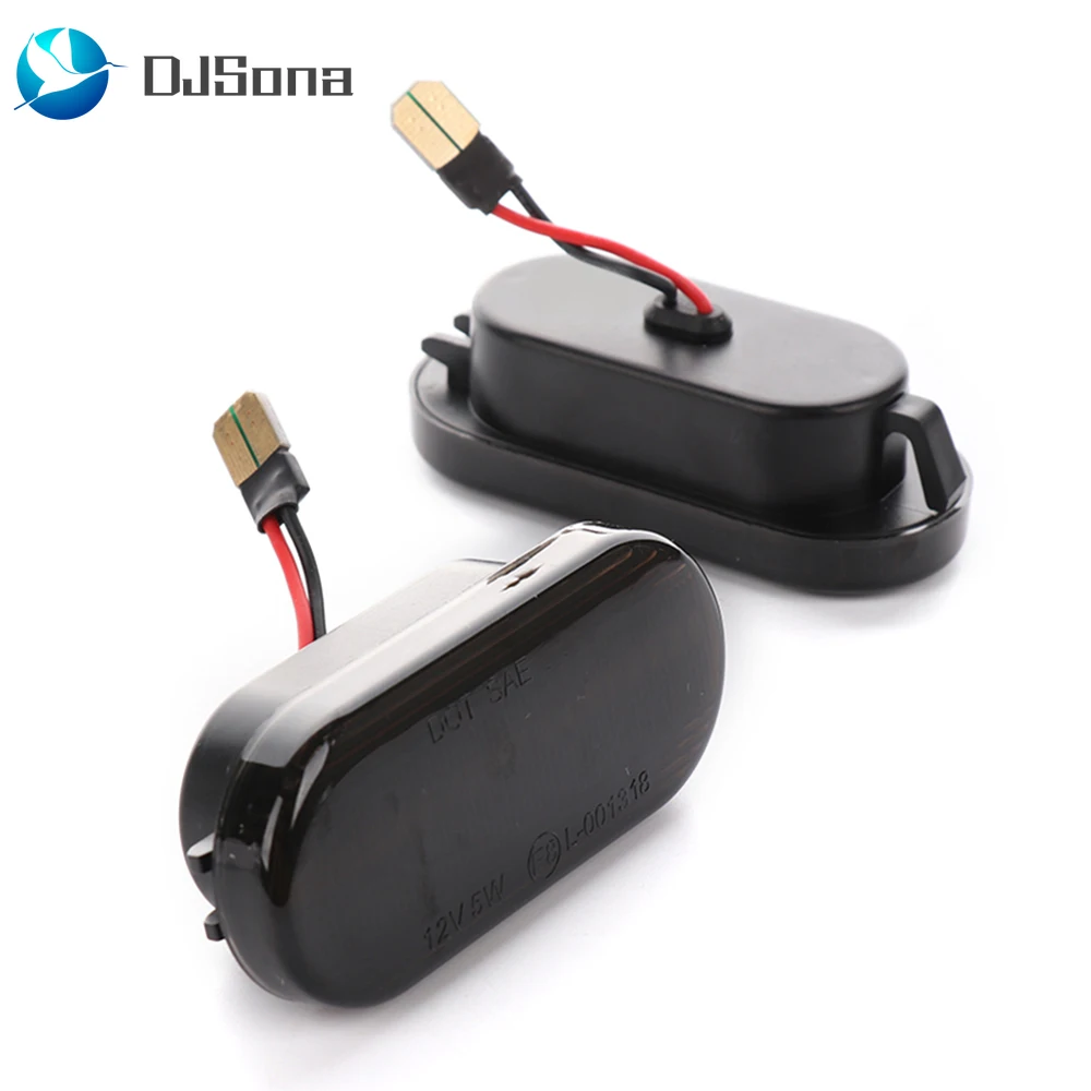 

2PCS LED Light Blinker Amber Smoke Side Marker LightsAdapter Universal Blinker Front Rear Lights