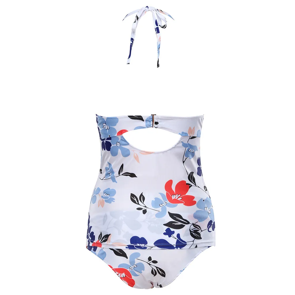 Новинка года; купальник для беременных с цветочным принтом; Купальник Tankini на шнуровке для беременных; пляжная одежда с оборками для беременных; купальник для беременных; fato de Banho