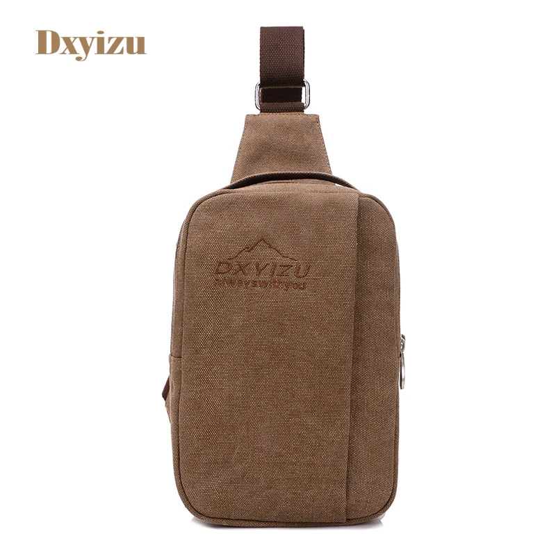 High capacity Casual Canvas Men Cross body Bags Solid Durable Shoulder
