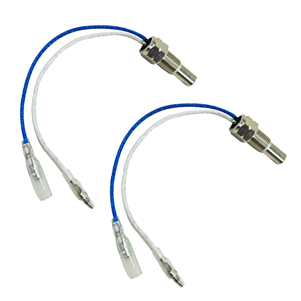 2 Pcs Car 1/8 NPT Oil Water Temperature Temp Gauge Corrosion Resistance  2 Wire Sensor Auto Replacement Parts