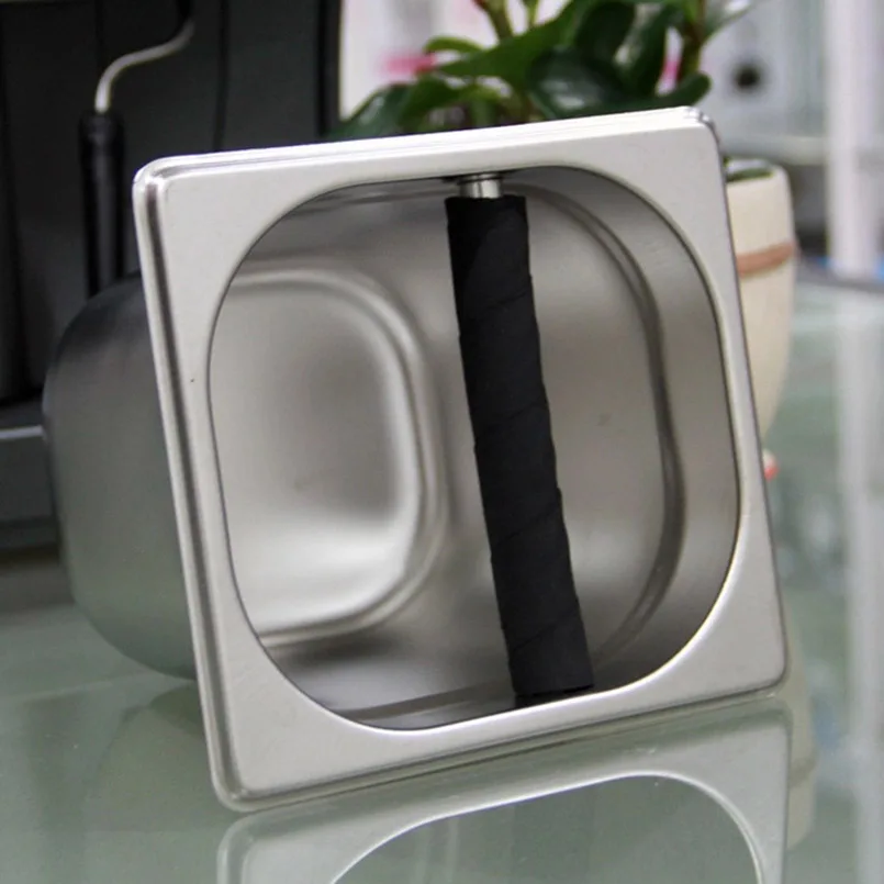 

1 Pc Professional Coffee Knock Box Residue Bucket Coffee For Barista Stainless Steel Coffee Grounds Container Coffeeware