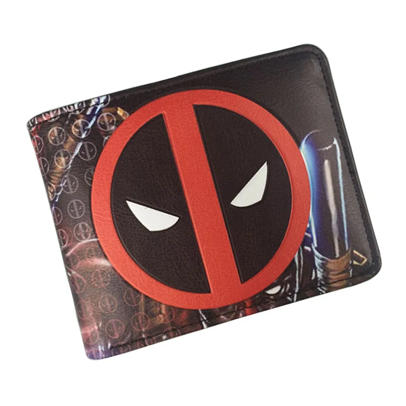 

Comics DC Marvel Deadpool Wallets Superhero Dead Pool Short Folding Wallet Card Money Package Bags Cartoonn Anime Leather Purse