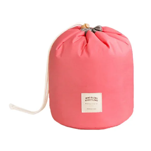 Новые путешествия Макияж сумка косметичка сумочка туалетные Античная чехол Цилиндрические розовый