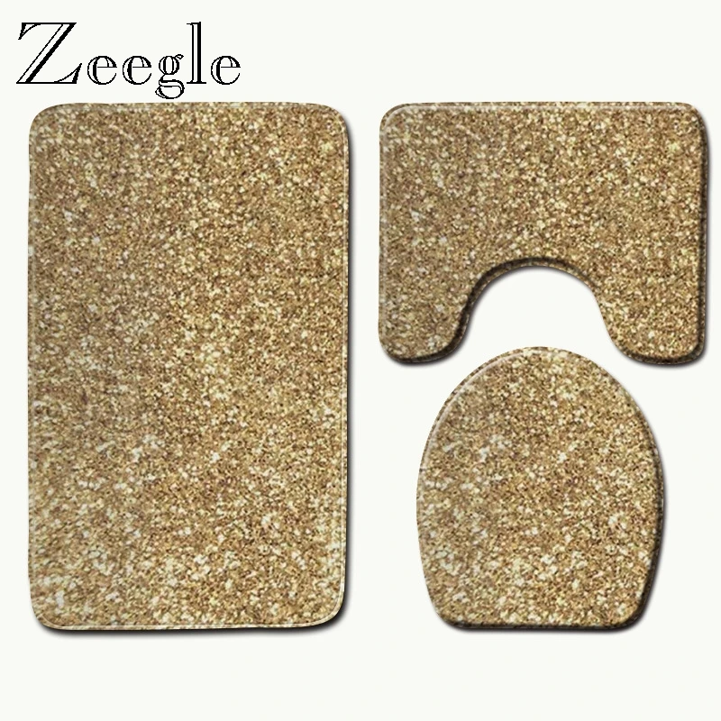 

Zeegle Microfiber Bath Mat for Bathroom Soft Absorbent Toilet Floor Rug Non Slip Mat Toilet Carpet Memory Foam Bath Mats