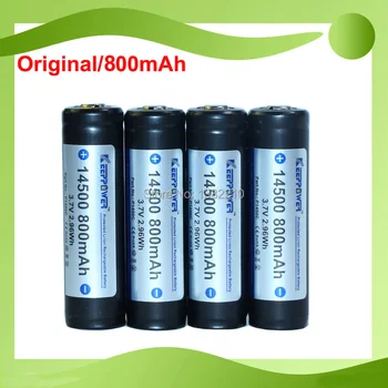 

4PCS/LOT Origigal Keeppower 3.7V 14500 800mAh Protected Rechargeable Li-ion battery