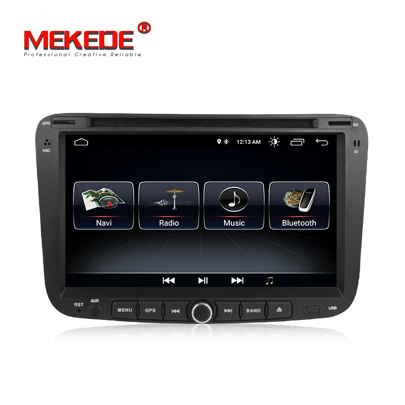 Discount MEKEDE 2Din Android8.1 Quad core Car DVD player for GEELY Emgrand EC7 with Free shipping mic navitel map support GPS radio bt 2