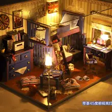 Новое поступление подарок на день рождения DIY Дом моряка Деревянный Кукольный дом с мебели куклы С Пылезащитным 3D головоломка Кукольный дом игрушки подарки