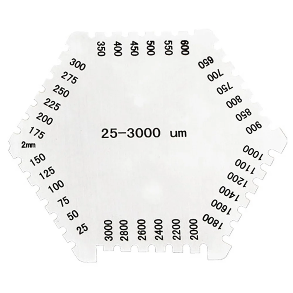 High precision Stainless Steel Hexagon Wet Film Comb Paint Wet Film