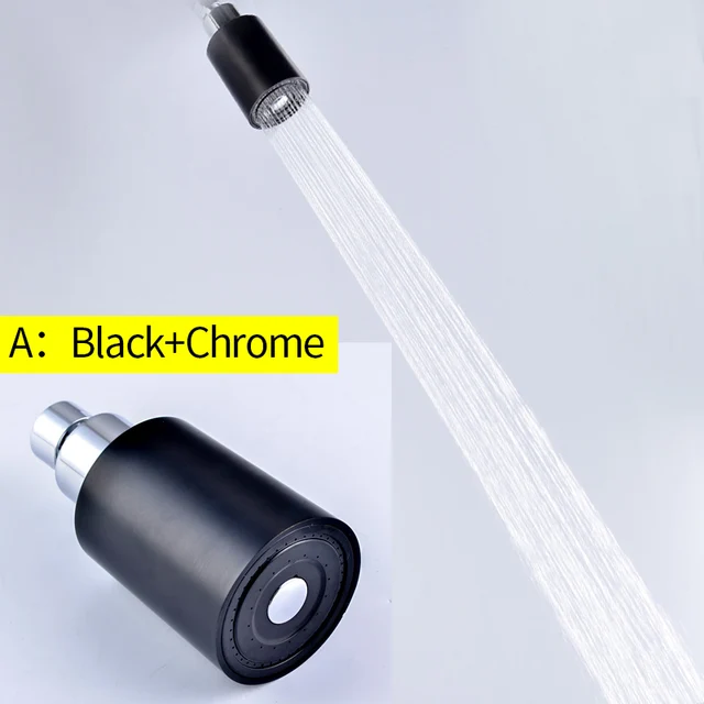 Bathroom Solid Brass High Pressure Small Matte Black Rain Shower Head Wall Mounted ABS Chrome Adjustable Bath Top Spray Shower A-black