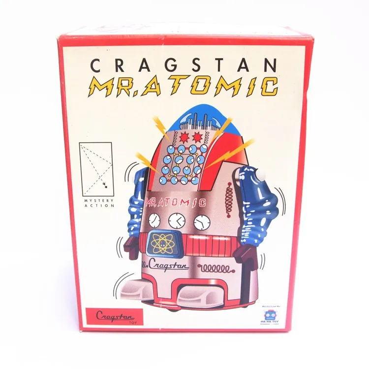 Классическая коллекция Ретро Заводной металлический ходячий оловянный робот Механическая игрушка детский Рождественский подарок