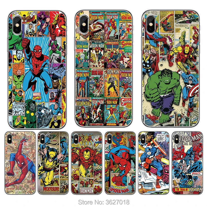 

For Vodafone Smart V8 X9 N8 N9 Lite C9 E9 E8 Prime 6 7 Turbo 7 Ultra 7 VDF 210 Marvel Classic Co print Soft TPU cover Phone Case