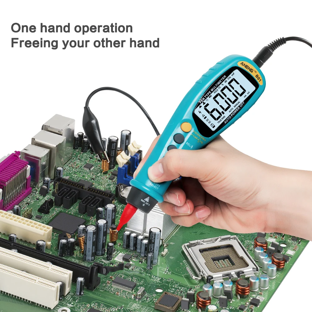 

Pen Type Digital Multimeter Auto-Range True RMS NCV 6000 Counts AC/DC Voltage Electronic Meter Car Multimeter ANENG B01