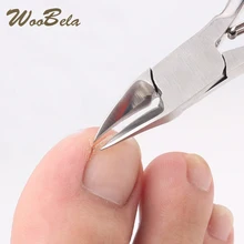 Tijeras para cutículas de uñas con punta encarnada con diseño curvo especial, cortaúñas para cutículas de Paronychia, herramienta para el cuidado de los pies