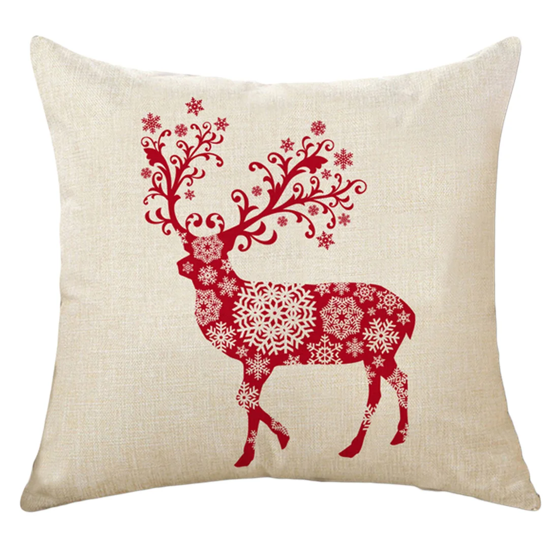 Buy Newest Christmas Tree And Elk Cushion Cover Cotton