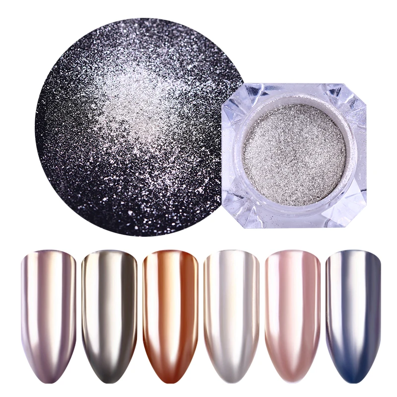 

BORN PRETTY 1 Box Mirror Silver Nail Glitter Powder Shinning Chrome DIY Pigment Manicure Nail Art Dust Decoration