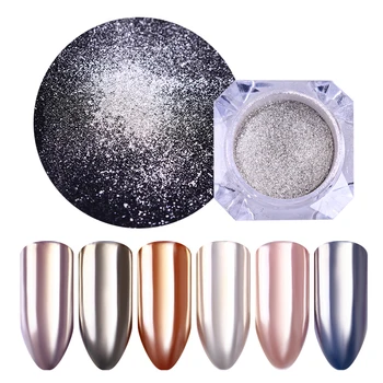 

BORN PRETTY 1 Box Mirror Silver Nail Glitter Powder Shinning Chrome DIY Pigment Nail Art Dust Decoration