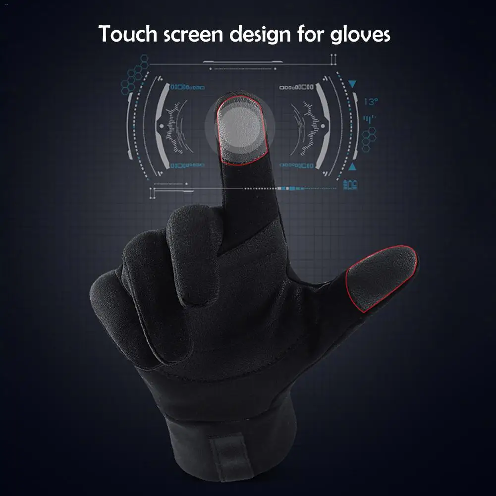 Ветрозащитные тепловые перчатки для сенсорного экрана для мужчин и женщин, противоскользящие спортивные перчатки для зимнего велоспорта, бега, спорта на открытом воздухе