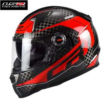 

LS2 FF396 12KCarbon Fiber Helmet Full Face Motorcycle Helmet With Double Visor Racing Motocross casque Casco capacetes
