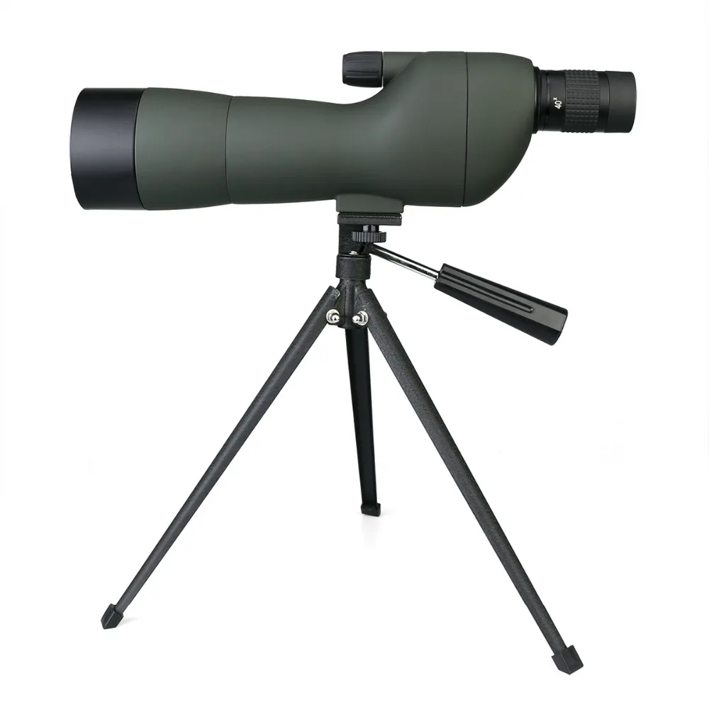 SV28 Spotting Scope 20-60x60 Straight 180 Degree Zoom Telescope Waterproof for Hunting Birdwatch w/Soft Carry Case+Tripod F9308E