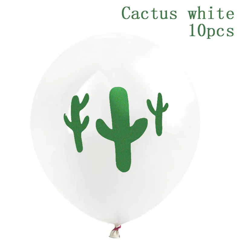 Cactus Alpaca Llamas Unicorn Cake Topper Cupcake Toppers Wedding Birthday Cake Decoration Jungle Summer Party Supplies - Цвет: 10pcs balloon