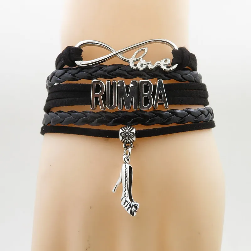 fashion Rumba Bracelet high heels Charm leather wrap bracelets bangles for Woman man dance hobby | Украшения и аксессуары