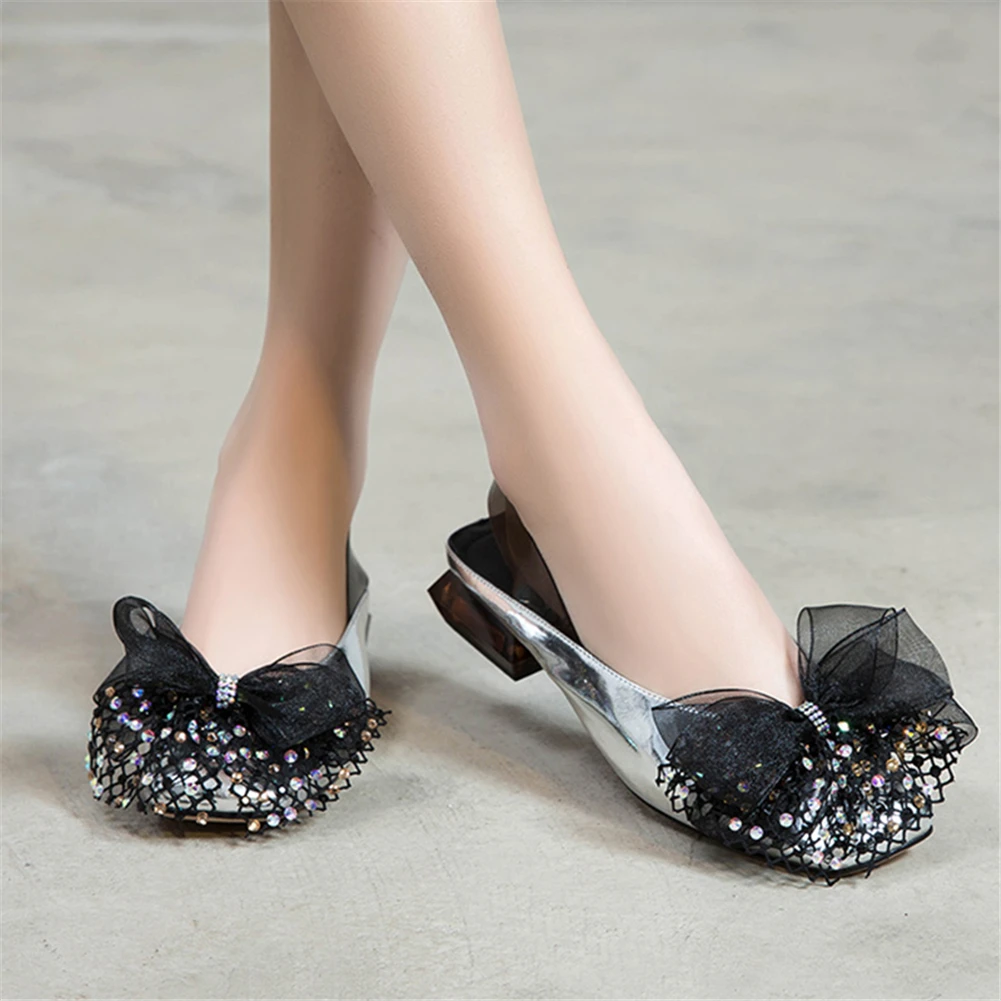 

LAPOLAKA Genuine Cow Leather Shoes Sandals Square Toe Sandals Women Summer Women Party Shoes Woman