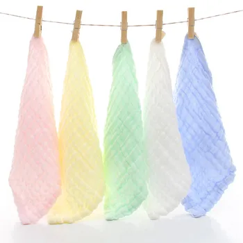 

30x30 100% gauze cotton baby handkerchief square towel muslin cotton infant face towel wipe cloth Appease Towel