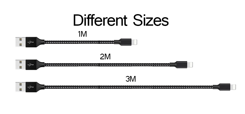 USB кабель для iPhone X XS Max нейлоновый плетеный кабель для передачи данных 2.4A Быстрая зарядка USB кабель для iPhone iPad iPod кабельный трос мобильного телефона