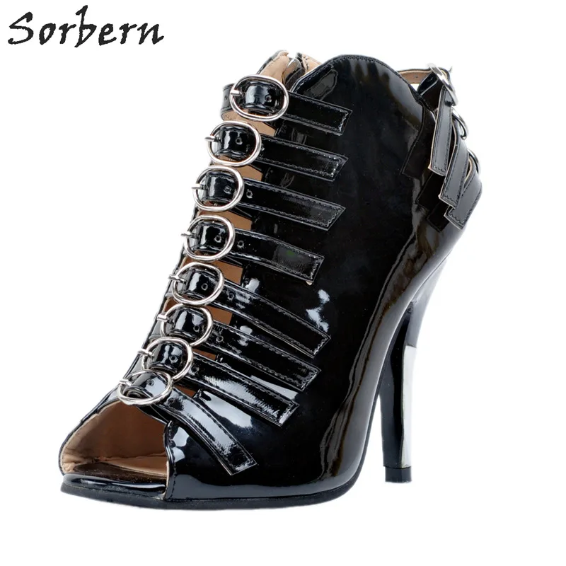 Sorbern Fashion Black Peep Toe Women Womens Pumps Heels Women Ladies Shoes Size 44 Heels Buckles Ladies Shoes Pump New Sorbern Fashion Black Peep Toe Women Womens Pumps Heels Women Ladies Shoes Size 44 Heels Buckles Ladies Shoes Pump New