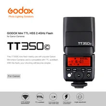 Godox Мини Вспышка TT350C ttl 2,4G Беспроводная Высокоскоростная синхронизация 1/8000s GN36 вспышка для камеры Canon Цифровая камера