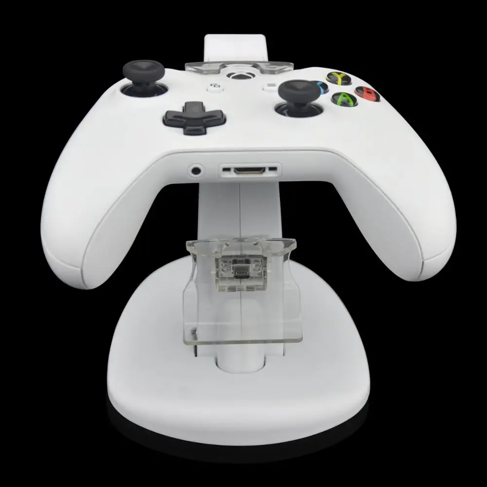 Dual Controller Charging Docking Station White Charger For Xbox One Slim Console
