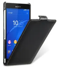 Case for Sony Xperia Z3 D6653 Handmade Genuine Leather Case Up and Down Open luxury Ultra Slim Flip Cover