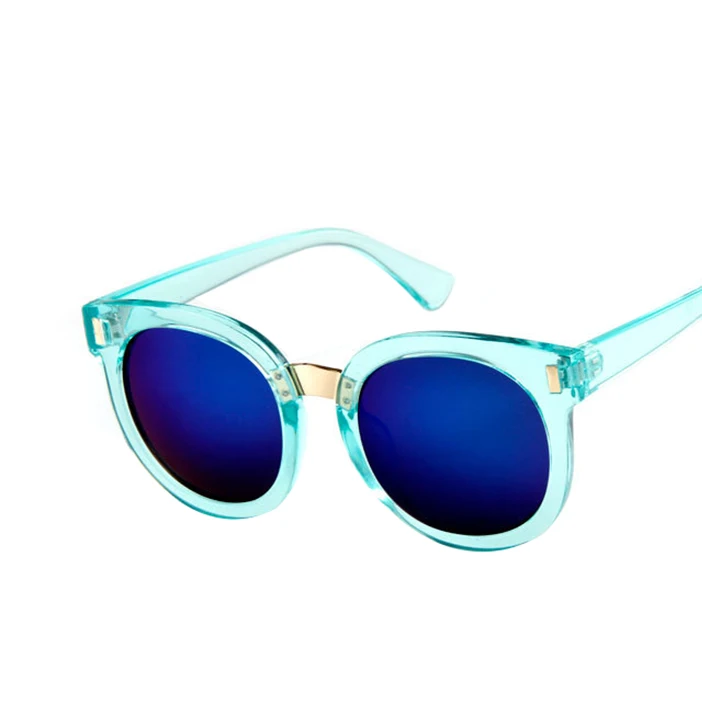 Круглые детские солнцезащитные очки для мальчиков и девочек, милые зеркальные детские круглые рамка с цветочным узором, UV400 зеркальные очки, солнцезащитные очки