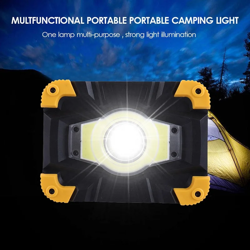 

50W Led Portable Spotlight Led Work Light Rechargeable 18650 or AA Battery Outdoor Lamp For Hunting Camping Latern Flashlight