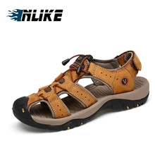 Лидер продаж; Новинка; модная летняя пляжная Мужская обувь для отдыха; высококачественные кожаные сандалии; мужские сандалии; сандалии для прогулки