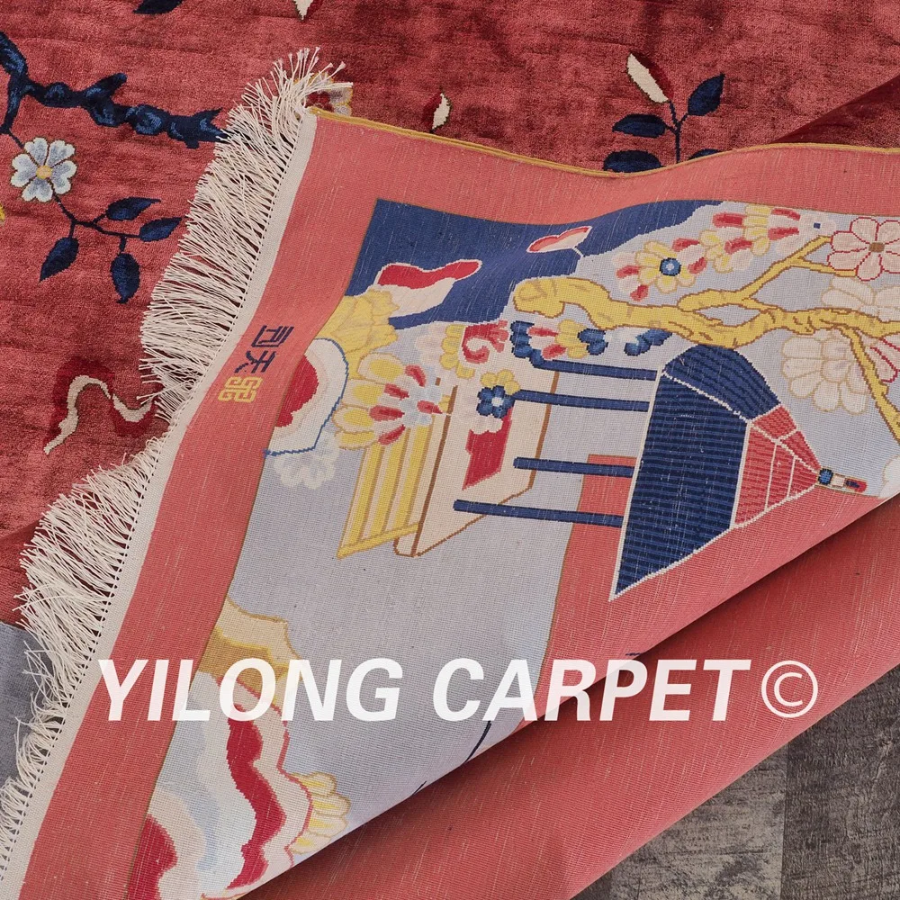 YILONG 6 56 'x 9 84' традиционный шелковый ковер ручной работы в стиле китайской
