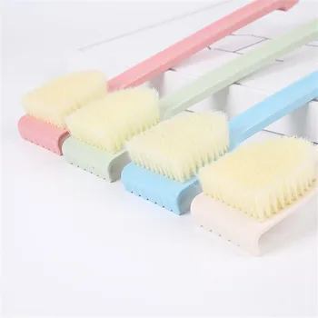 

Plastic Soft Hair Hand-held Bath Brush Long Handle Double Sided Mud Massage Back Bath Brush Home Bathroom Supplies