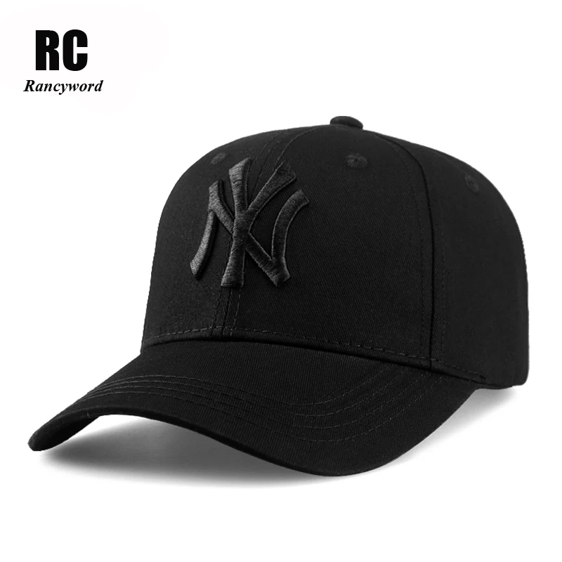 

[Rancyword] Blank Black Baseball Cap Snapback Hgh Quality Cotton Cap Hats Summer Embroidery Letter Baseball Cap 2018 New RC2021