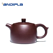 230 мл аутентичный китайский чайник для заварки чая Фиолетовый Глиняный заварочный чайник НЕОБРАБОТАННАЯ руда Zi Mud горшок Zisha чайная посуда отель чайная церемония шаровые отверстия пуэр чайник отправлен подарки