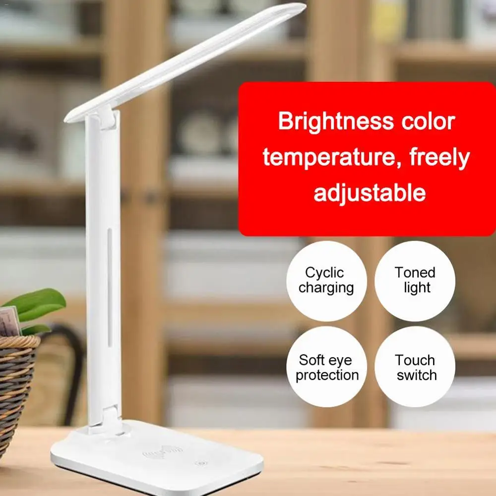 USB Charge Table Light QI Wireless Charger for iphone 8 x xs max plus samsung s10 s9 s7 note 9 Read