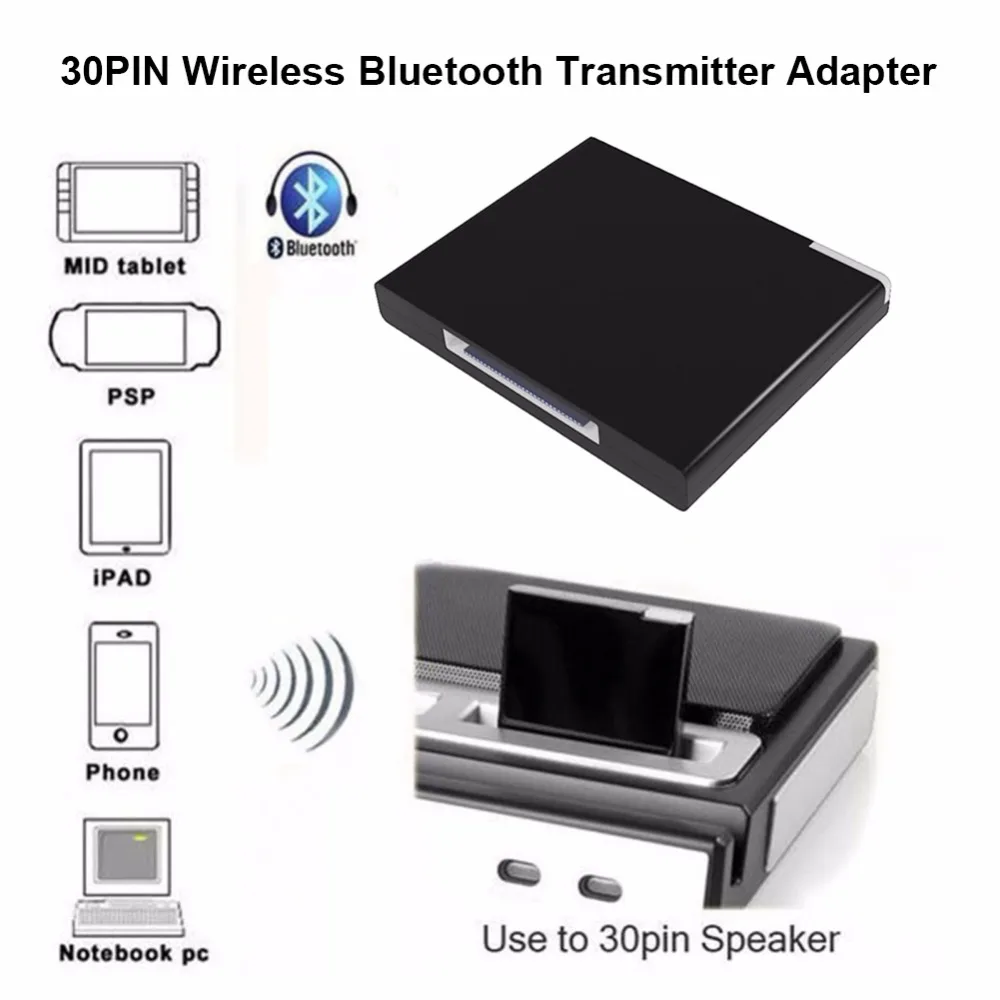 Горячая стерео смартфон адаптер Bluetooth V2.0 A2DP музыкальный приемник адаптер для iPod для iPhone 30 Pin док-станция динамик док-станции