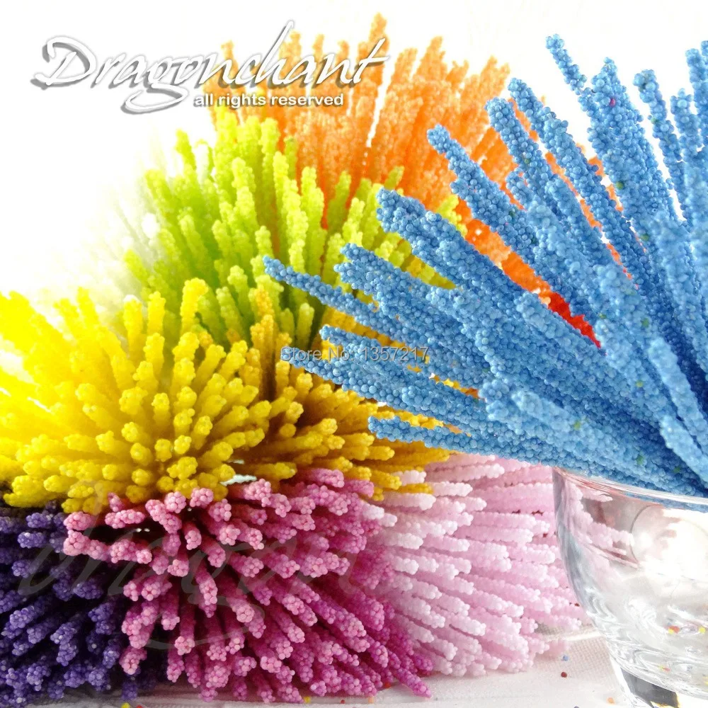Free Shipping Wholesale Mini Foam Stripe Flower Bouquet With Wire Stem
