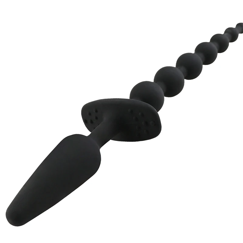 Черный длинный штекер bu-tt штекер Ana-l вибратор игрушка для тела массажные силиконовые бусины b-utt штекер для взрослых игрушка для мужчин пара